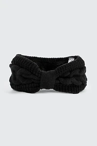 Ardene Cable Knit Headband in Black | Polyester