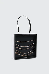 Ardene Rose Filigree Bracelet Gift Set in Gold