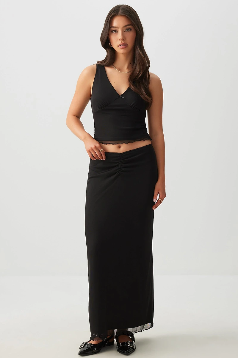 Ardene Maxi Mesh Skirt in | Size | Polyester/Spandex