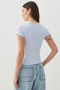 T-shirt court et ajusté graphique