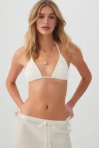 Haut de maillot triangle à volants