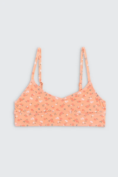 Ardene Kids Ditsy Floral Swim Top in Orange | Size | Polyester/Nylon/Spandex