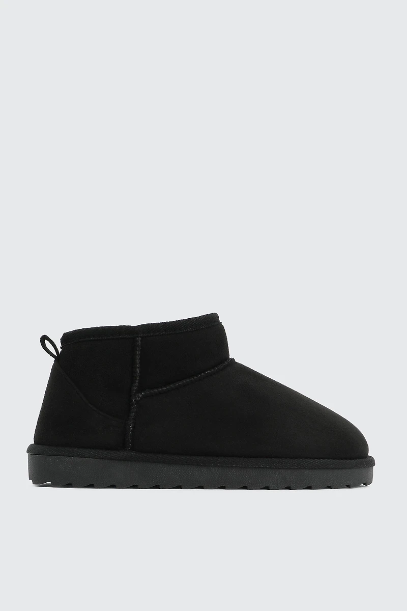 Ardene Mini Faux Sheepskin Boots in | Size | Faux Suede | Eco-Conscious