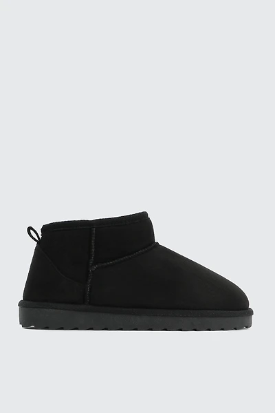 Ardene Mini Faux Sheepskin Boots in | Size | Faux Suede | Eco-Conscious