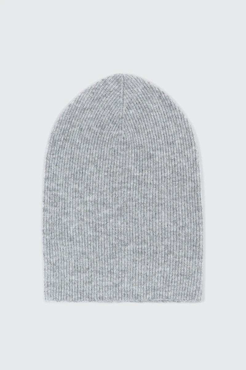 Ardene Slouchy Rib Beanie in Grey | 100% Acrylic