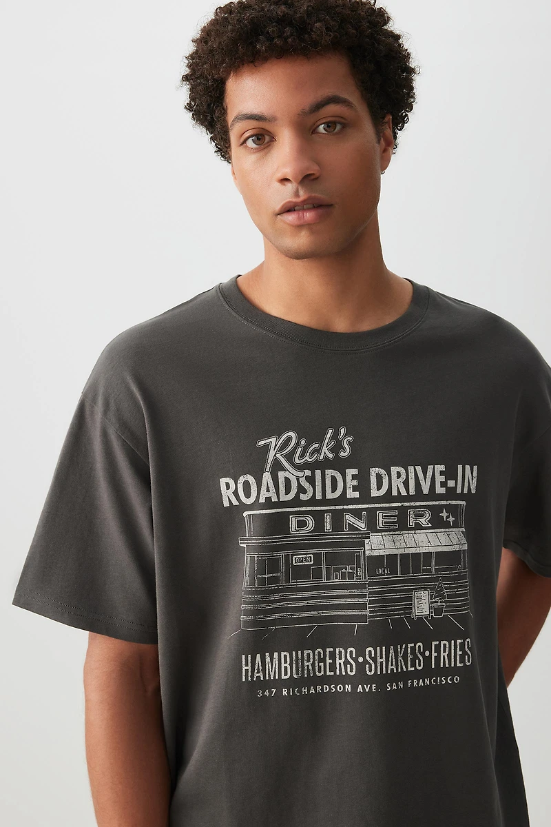 Ardene Man Graphic T-Shirt For Men in Dark Grey | Size | 100% Cotton