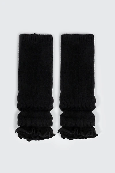 Ardene Lettuce Hem Leg Warmers in | Polyester/Polyamide