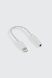 Ardene Lightning to Audio Jack Adapter in White