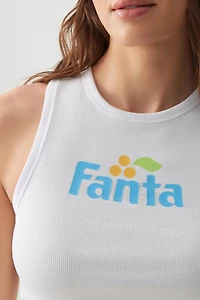 Ardene Fanta Baby Tank in White | Size XS | Cotton/Elastane