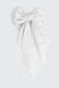Ardene Large Bow Barrette in White