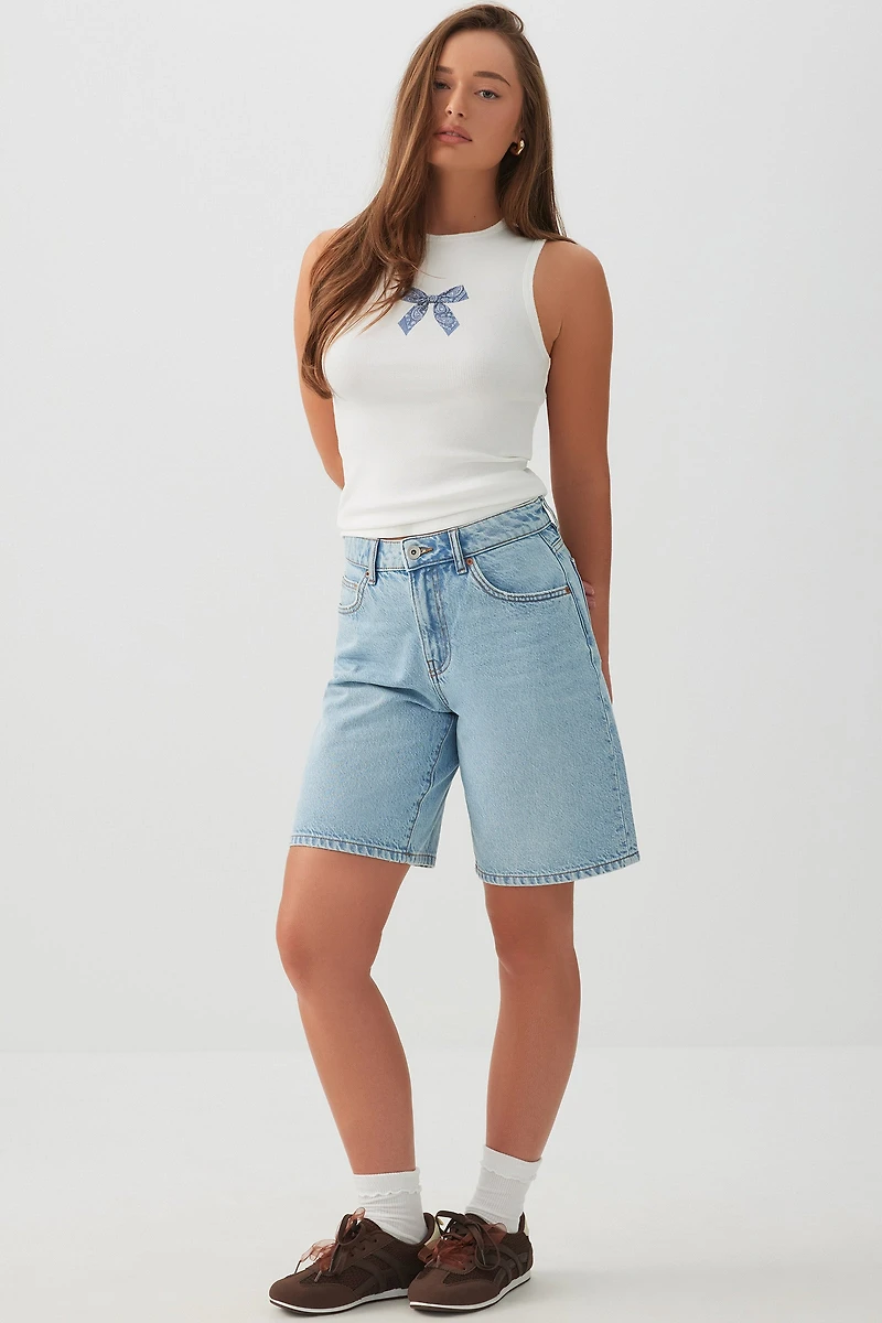 Camisole à col ras-du-cou imprimée