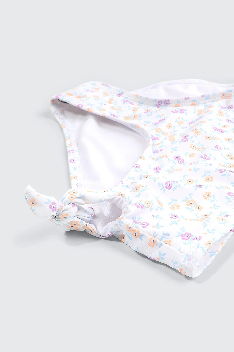 Bas de maillot imprimé noué aux hanches