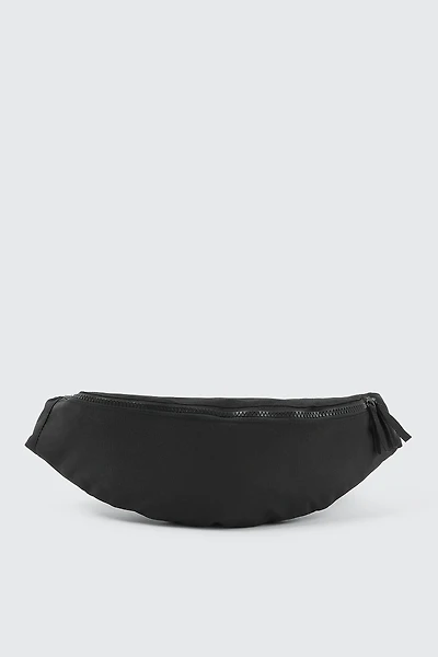 Ardene Man Black Canvas Fanny Pack For Men | Polyester | Eco-Conscious