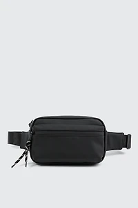 Ardene Faux Leather Fanny Pack in Black | Faux Leather/Nylon