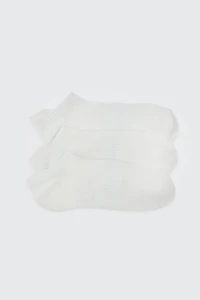 Ardene 3-Pack Athletic Demi Crew Socks in White | Polyester/Spandex