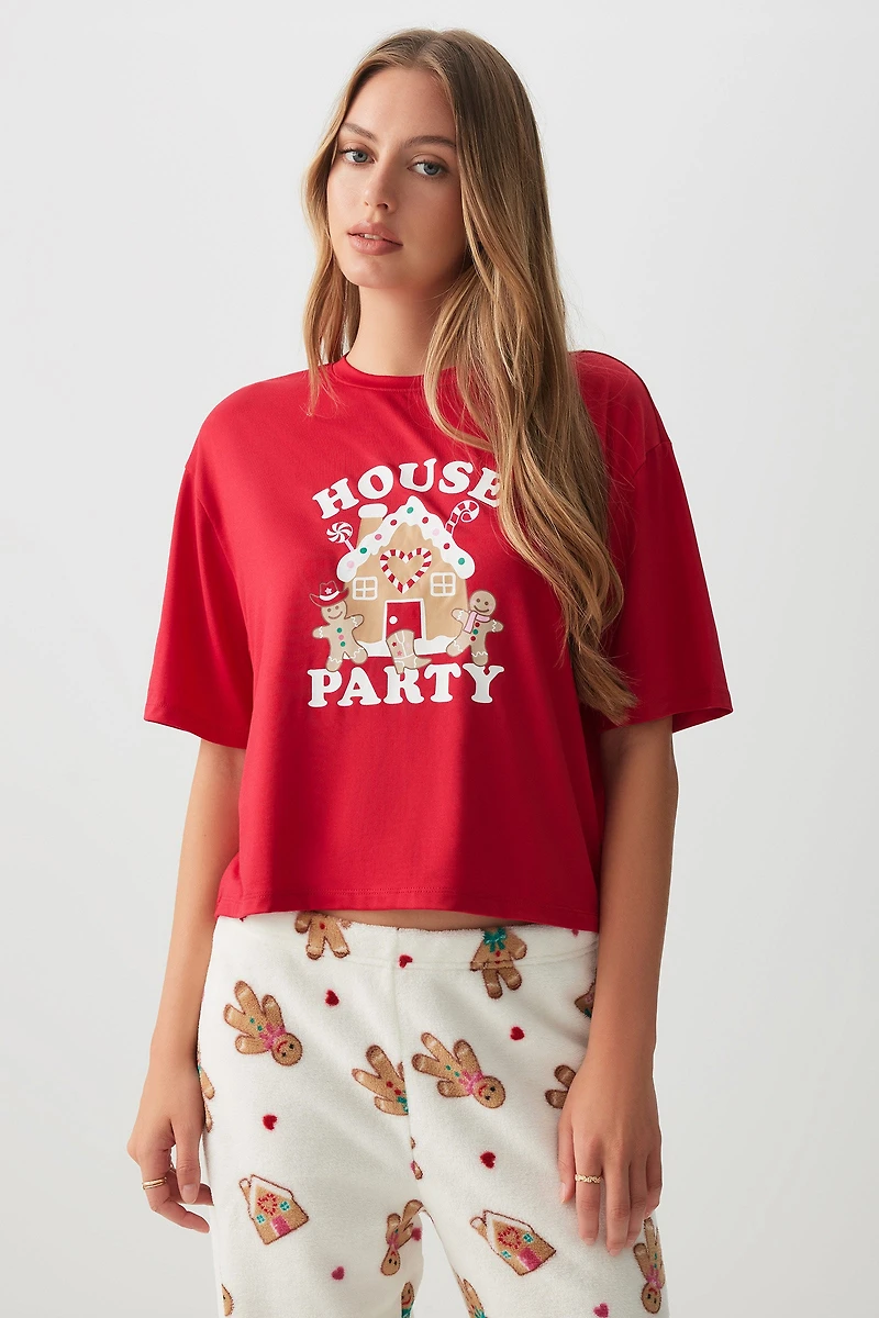 Haut de pyjama en tissu HUSHKNIT