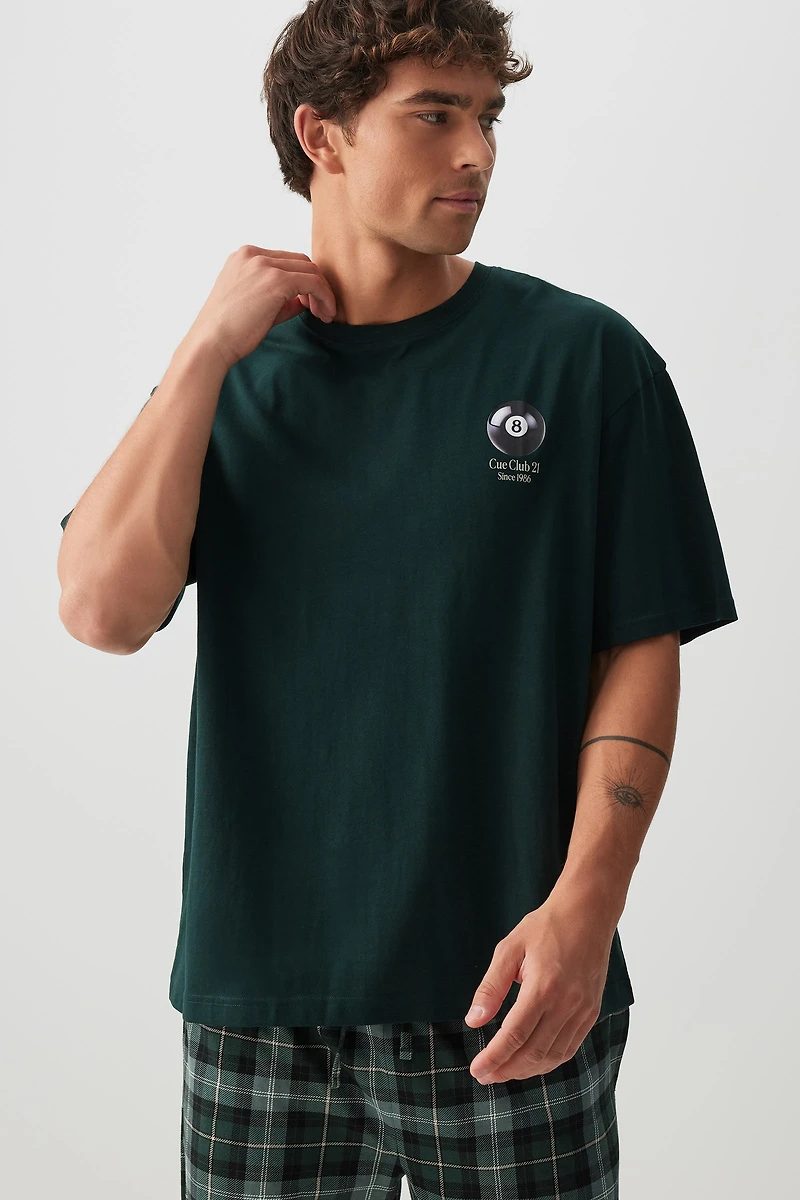 Ardene Man Graphic T-Shirt For Men in Dark Green | Size | Cotton