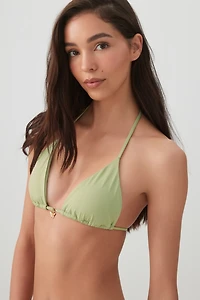 Haut de maillot triangle à détail breloque