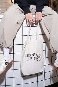 Worlds Worst Coffee Pigeon x Ardene Canvas Tote in Beige | Polyester | Eco-Conscious | 100% Recycled