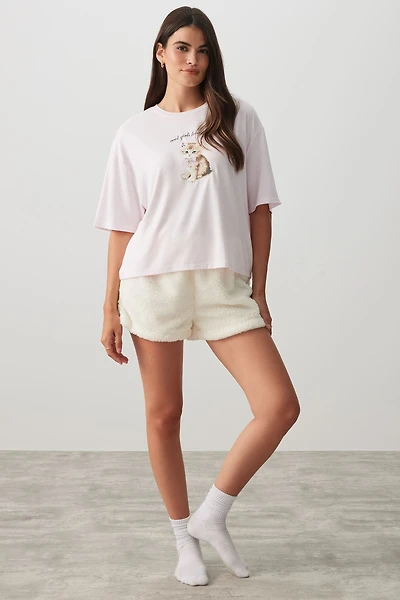 Ardene DREAMPLUSH Boxer Shorts in | Size | Polyester | Eco-Conscious