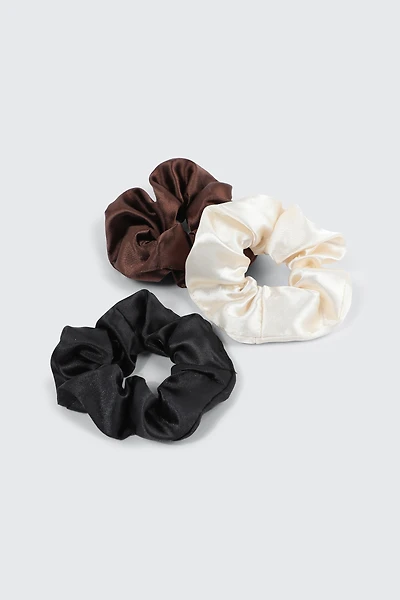 Ardene 3-Pack Satin Scrunchies | Polyester/Elastane