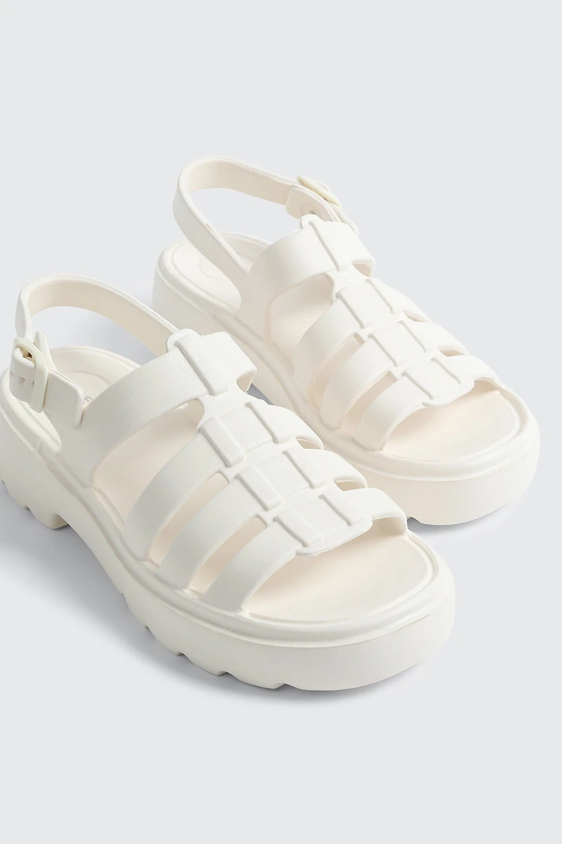 Sandales plateformes de style pêcheur
