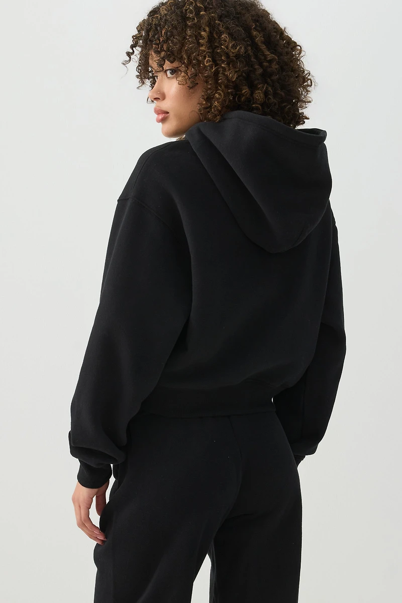 Veste courte à capuchon en Molleton MADESOFT