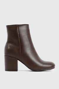 Ardene Faux Leather Square Toe Ankle Boots in | Size | Eco-Conscious