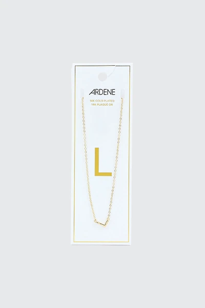 Ardene 14K Gold Plated Initial L Necklace