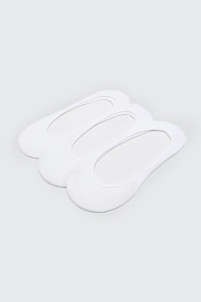 Ardene 3-Pack Low Cut Shoe Liners in White | Polyester/Spandex