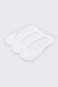 Ardene 3-Pack Low Cut Shoe Liners in White | Polyester/Spandex