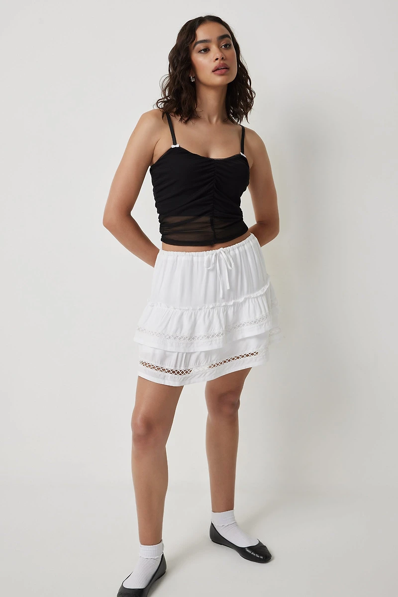 Camisole filet à boucles