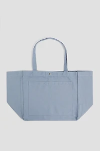 Ardene Large Canvas Tote Bag in Medium Blue | Polyester | Eco-Conscious