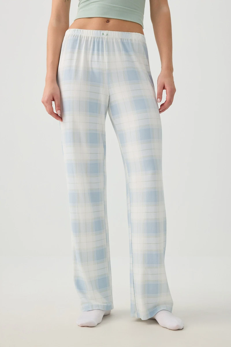 Ardene HUSHKNIT Straight Leg PJ Pants in Light | Size | Polyester/Elastane | Eco-Conscious