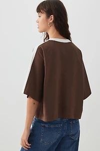 T-shirt sport carré écourté