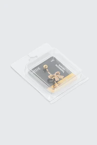 Perçage de nombril à boucle plaqué or 14K