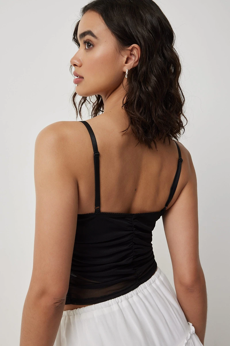 Camisole filet à boucles