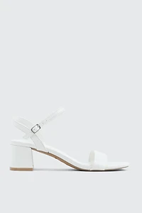 Ardene Block Heel Sandals in White | Size | Eco-Conscious