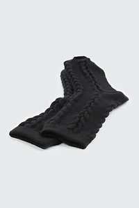 Chaussettes pour bottes en tricot torsad