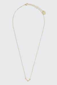 Collier initiale L plaqué or 14K