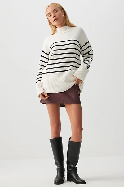 Chandail à col montant ray