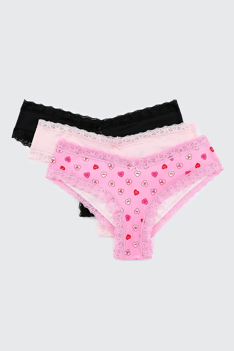Trio de culottes brésiliennes en microfibre