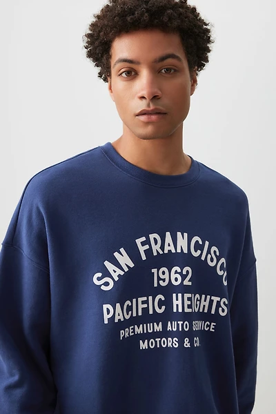 Ardene Man San Francisco Sweatshirt For Men in Dark Blue | Size | Polyester/Cotton | Fleece-Lined