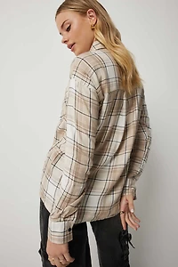 Chemise brossée à carreaux