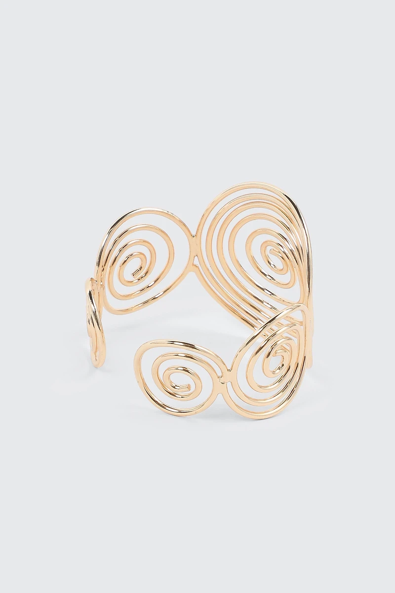 Bracelet manchette à tourbillons