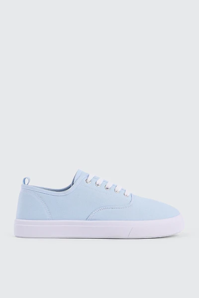 Ardene Low Top Canvas Sneakers in Light | Size | Eco-Conscious