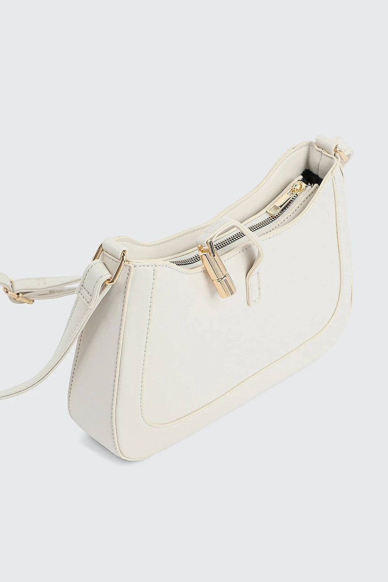 Sac baguette à verrou dor