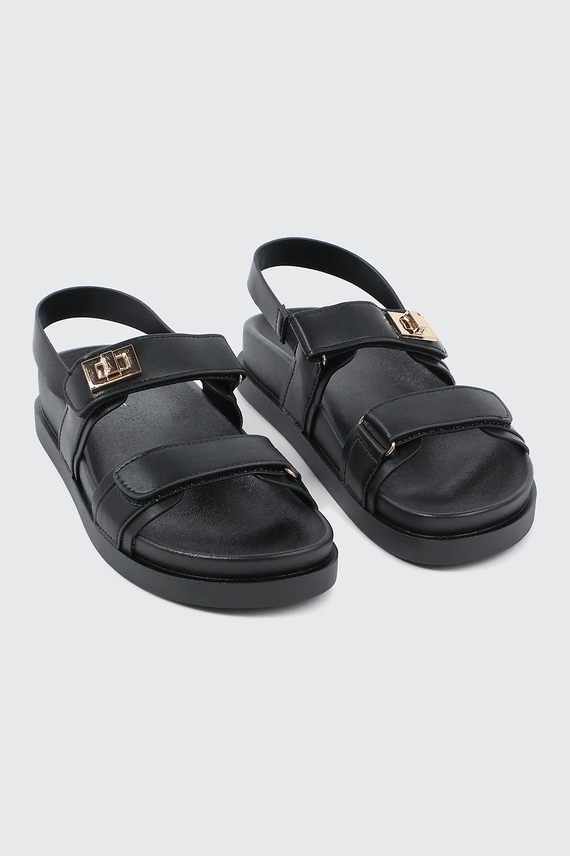 Sandales plates à bride arrière