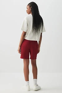 Short cargo en jersey bouclette