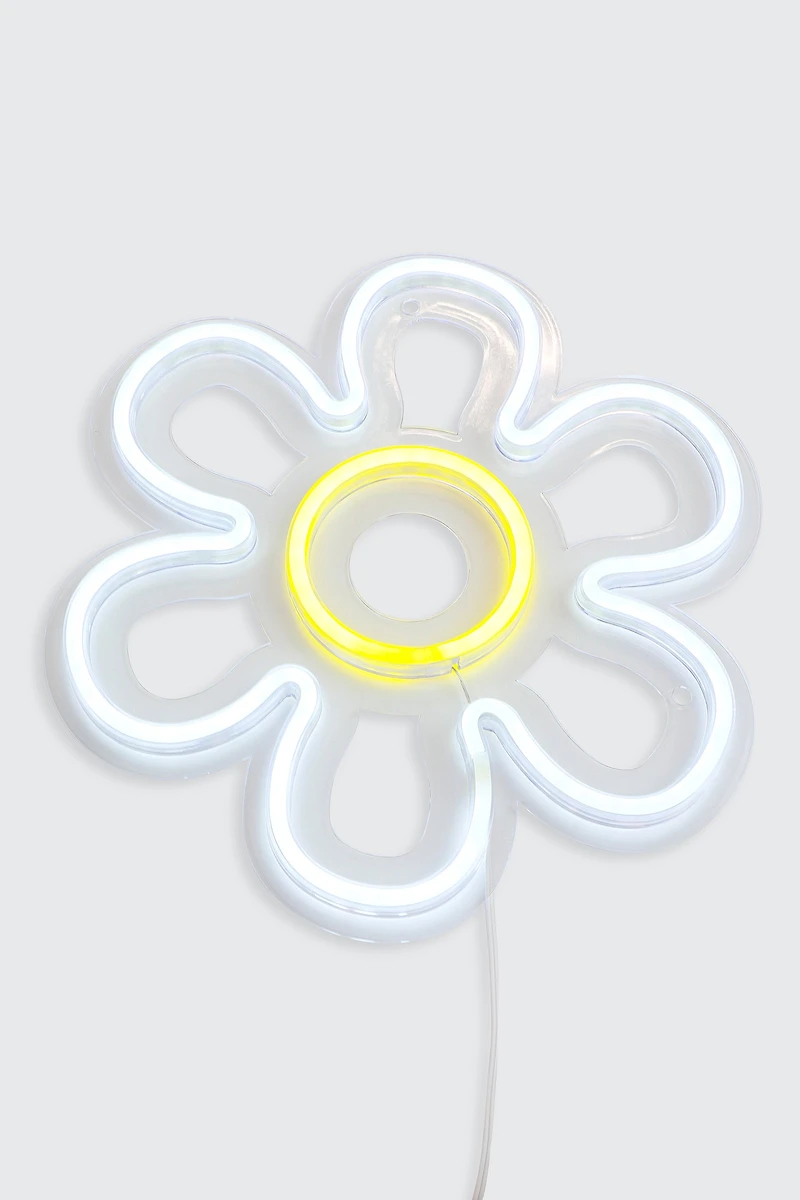 Ardene Daisy LED Neon Sign in White